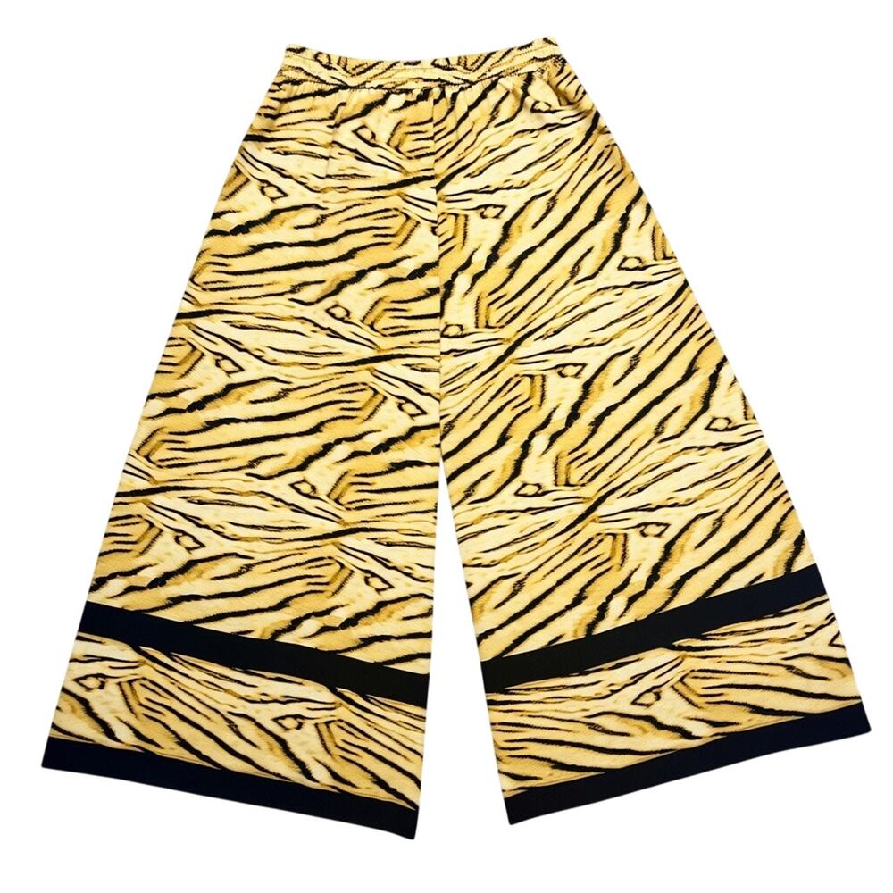 Ashley Stewart Tiger Print Pants Wide Leg Palazzo Animal Print NWT Women’s 14/16